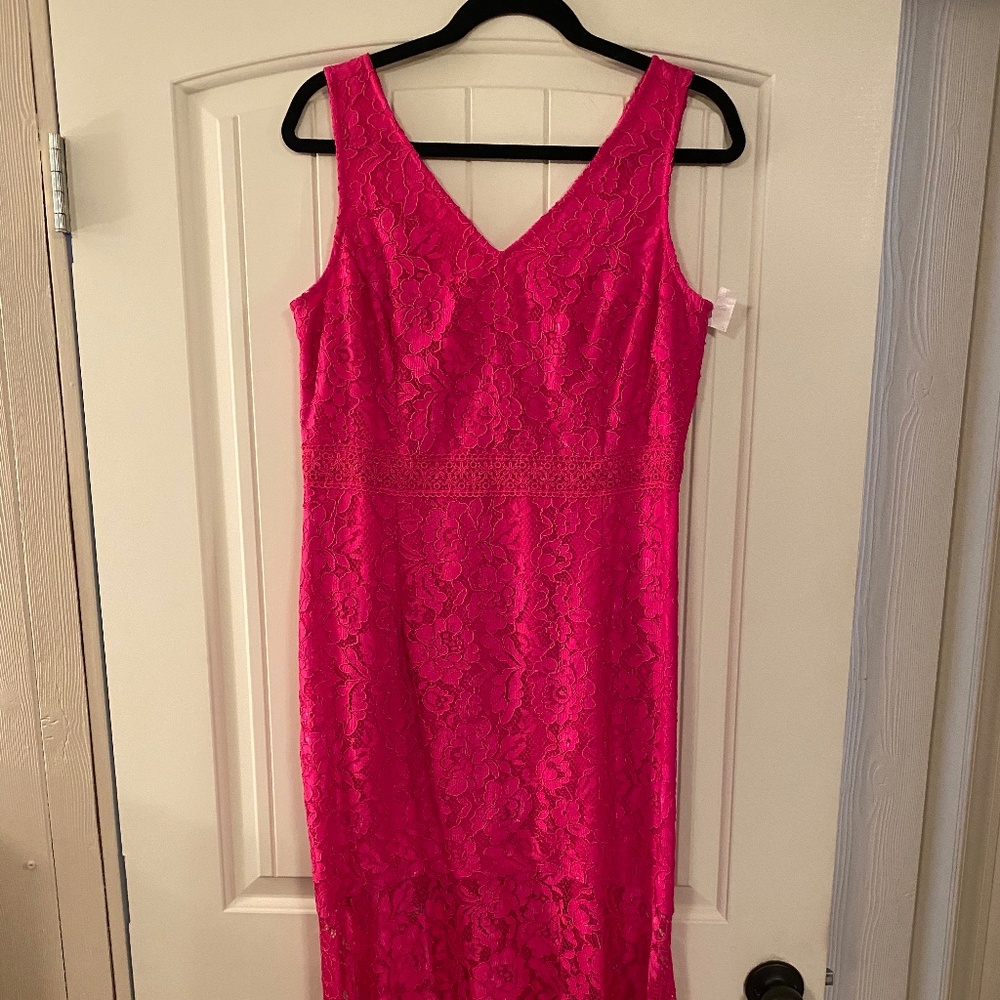 Pink lace dress